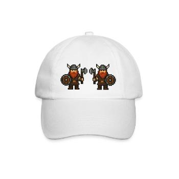 wikinger pixel 2 - Baseballkappe - Weiß/Weiß - Vorne