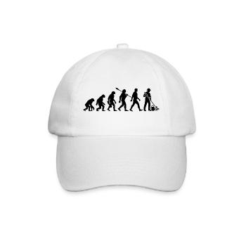 Evolution - Gärtner - Garten - Gartenarbeit - Baseballkappe - Weiß/Weiß - Vorne