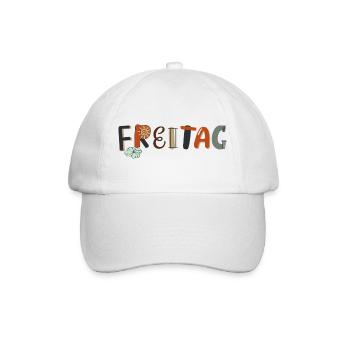 Freitag Wochentag - Baseballkappe - Weiß/Weiß - Vorne