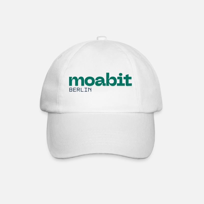 Moabit Berlin Schönes simples Design - Baseballkappe - Weiß/Weiß