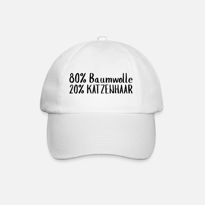 80 % coton 20 % poils de chat - Casquette classique - blanc/blanc
