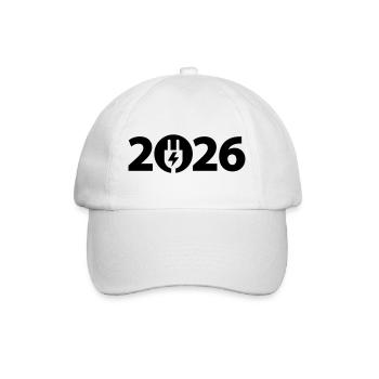 Électricien 2026, Technicien en électronique 2026, Électricité 2026 - Casquette classique - blanc/blanc - Devant