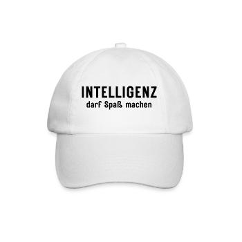 L’intelligence peut être amusante Conception d’affirmations - Casquette classique - blanc/blanc - Devant