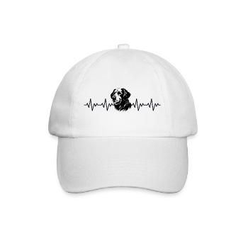 Battement cardiaque ECG Golden Retriever - Casquette classique - blanc/blanc - Devant