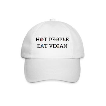 Les personnes sexy mangent végane - Casquette classique - blanc/blanc - Devant