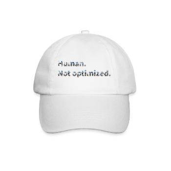 Human. Not optimized. - Baseball Cap - white/white - Front
