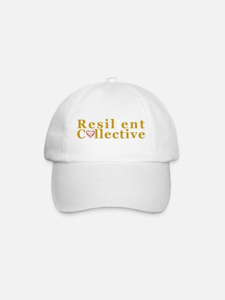 Resilient Collective Logo - Baseball Cap - white/white