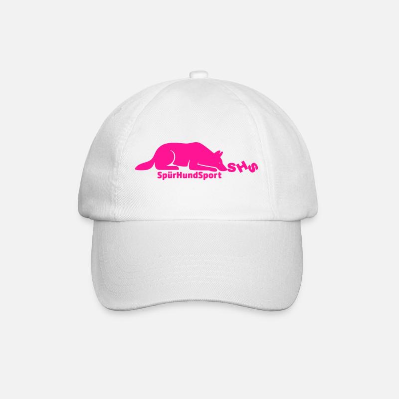 SHS Logo pink - Baseballkappe - Weiß/Weiß