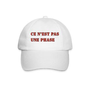 ES IST KEINE PHASE - Baseballkappe - Weiß/Weiß - Vorne