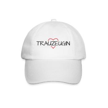 Trauzeugin Herz Junggesellinenabschied - Baseballkappe - Weiß/Weiß - Vorne