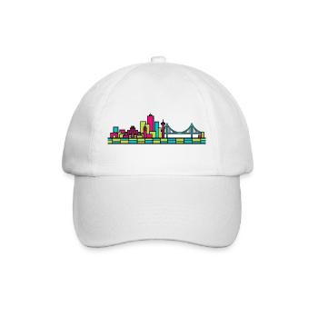 Halifax City Skyline Citadel Hill Modern Art - Baseball Cap - white/white - Front