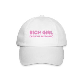 Rich Girl – Without Money, But With Style - Baseball Cap - white/white - Front