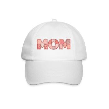 Mom Patchwork Floral Pattern Gift - Baseball Cap - white/white - Front