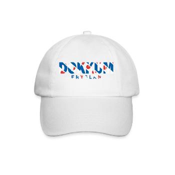Dokkum Friesland Fryslan Flag Shirt, Hoodie, Bag - Baseball Cap - white/white - Front