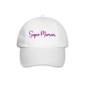 Super_Maman_ - Casquette classique - blanc/blanc - Devant
