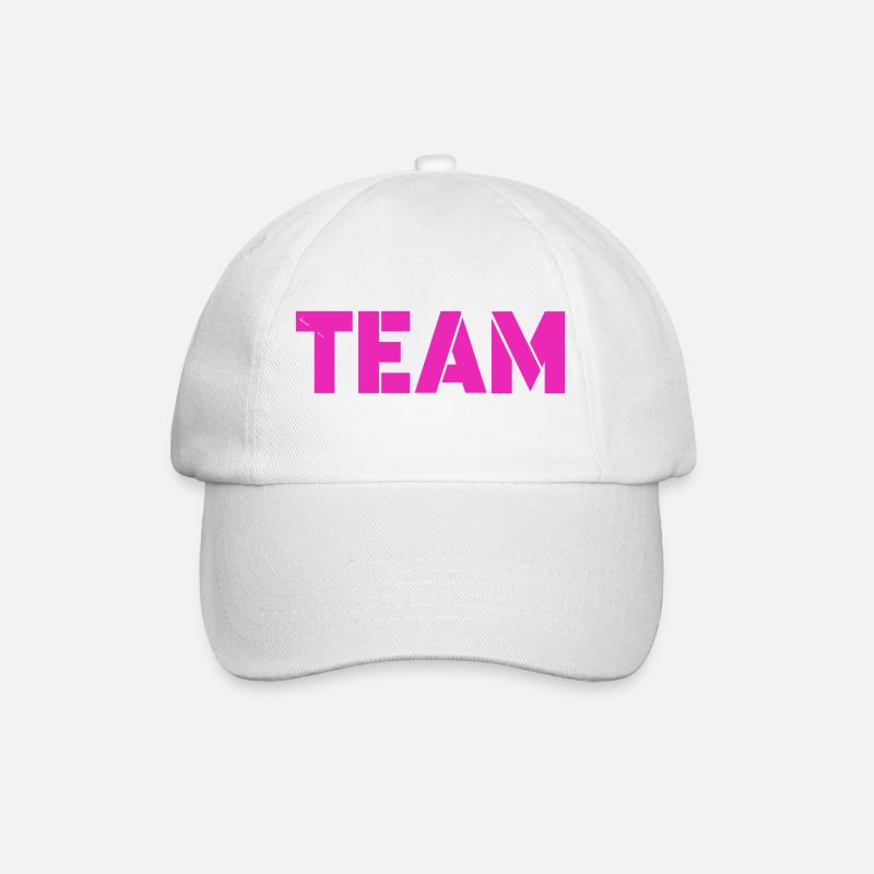 team_1 - Baseball Cap - white/white