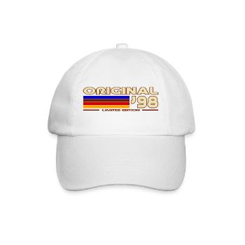 Originales 98er Retro Rainbow - Baseballkappe - Weiß/Weiß - Vorne