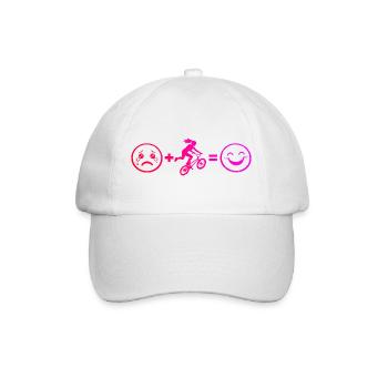 BMX-Racing Geschenkidee für die Freestyle-Fahrerin - Baseballkappe - Weiß/Weiß - Vorne
