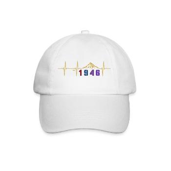 Floral Vintage 80 Ans Octogénaire Cadeau 1946 - Casquette classique - blanc/blanc - Devant