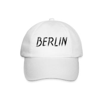 Berlin Grunge Brosse Street Art Noir - Casquette classique - blanc/blanc - Devant