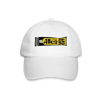 Alles wird gut Experten Kleber retro Psychologie  - Baseballkappe - Weiß/Weiß - Vorne