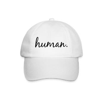 human. Menschenrechte für alle - Baseballkappe - Weiß/Weiß - Vorne