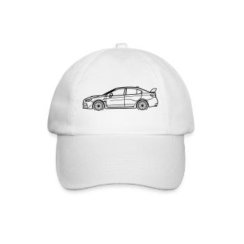 WRX Line Silhouette – Turbo Rally Art - Baseballkappe - Weiß/Weiß - Vorne
