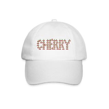 Kirschtypografie - Baseballkappe - Weiß/Weiß - Vorne