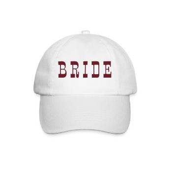 Bride – Burgundy - Baseball Cap - white/white - Front