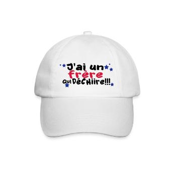 mon frère déchire - Casquette classique - blanc/blanc - Devant