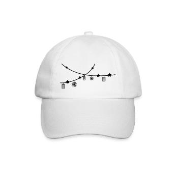 Sternenkette - Baseballkappe - Weiß/Weiß - Vorne