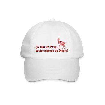 De scheena Gams - Baseballkappe - Weiß/Weiß - Vorne