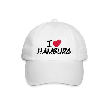 I love Hamburg / I Love Hamburg - Baseball Cap - white/white - Front
