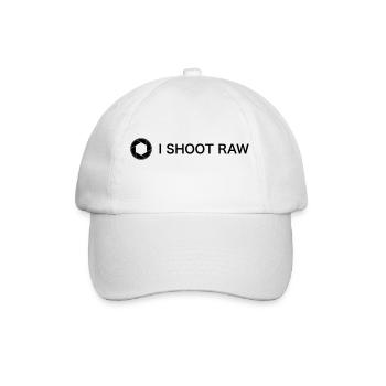 I shoot raw - Baseballkappe - Weiß/Weiß - Vorne