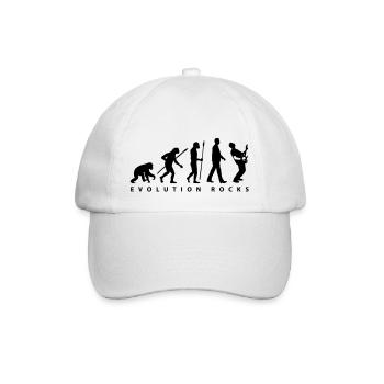 evolution_rocks_032012_g1c - Baseball Cap - white/white - Front