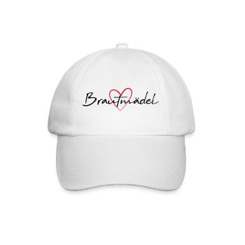 Brautmädel Herz Junggesellinnenabschied - Baseballkappe - Weiß/Weiß - Vorne