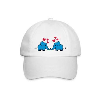 elefant_love - Baseball Cap - white/white - Front