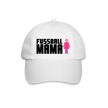 Fußball-Mama - Baseballkappe - Weiß/Weiß - Vorne