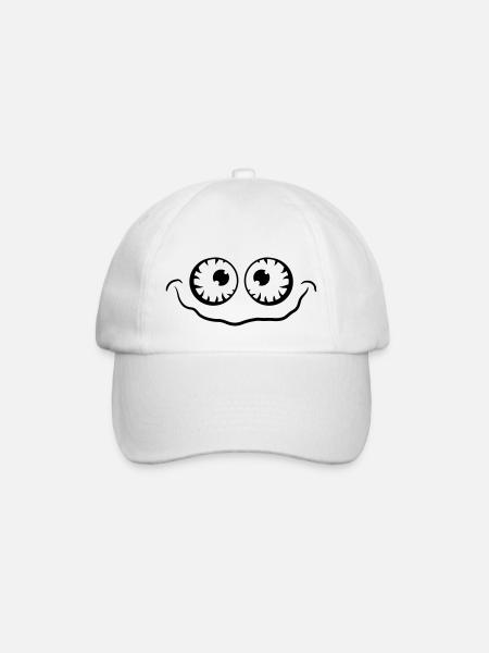 Horror Eyes - Baseballkappe - Weiß/Weiß
