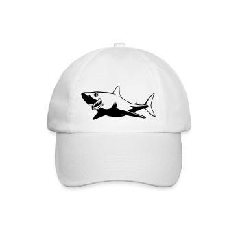 Poisson requin dangereux - Casquette classique - blanc/blanc - Devant