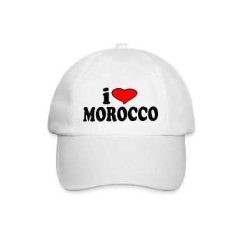 Maroc - J’aime le Maroc - Casquette classique - blanc/blanc - Devant