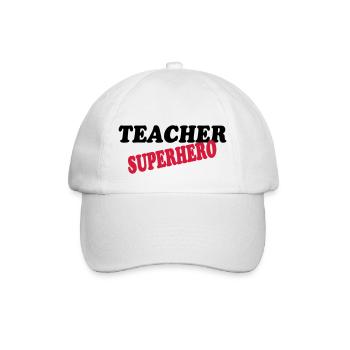 Teacher superhero - Casquette classique - blanc/blanc - Devant