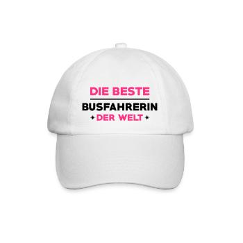 Busfahrer Busfahrerin Bus Reisebusse Fahrer Auto - Baseballkappe - Weiß/Weiß - Vorne