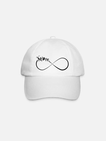 karma - Baseball Cap - white/white
