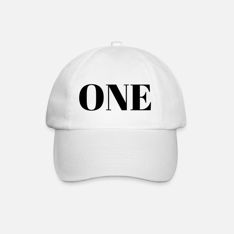 ONE - Baseball Cap - white/white