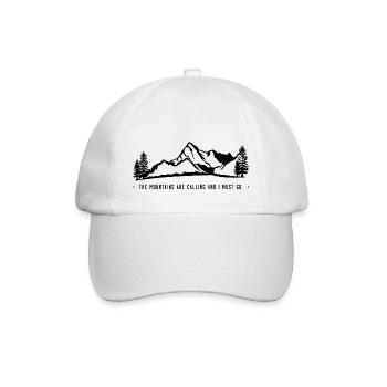 Mountains Alps Mountaineering - Baseball Cap - white/white - Front