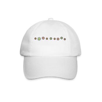 Flowers line pattern decoration decor - Baseball Cap - white/white - Front