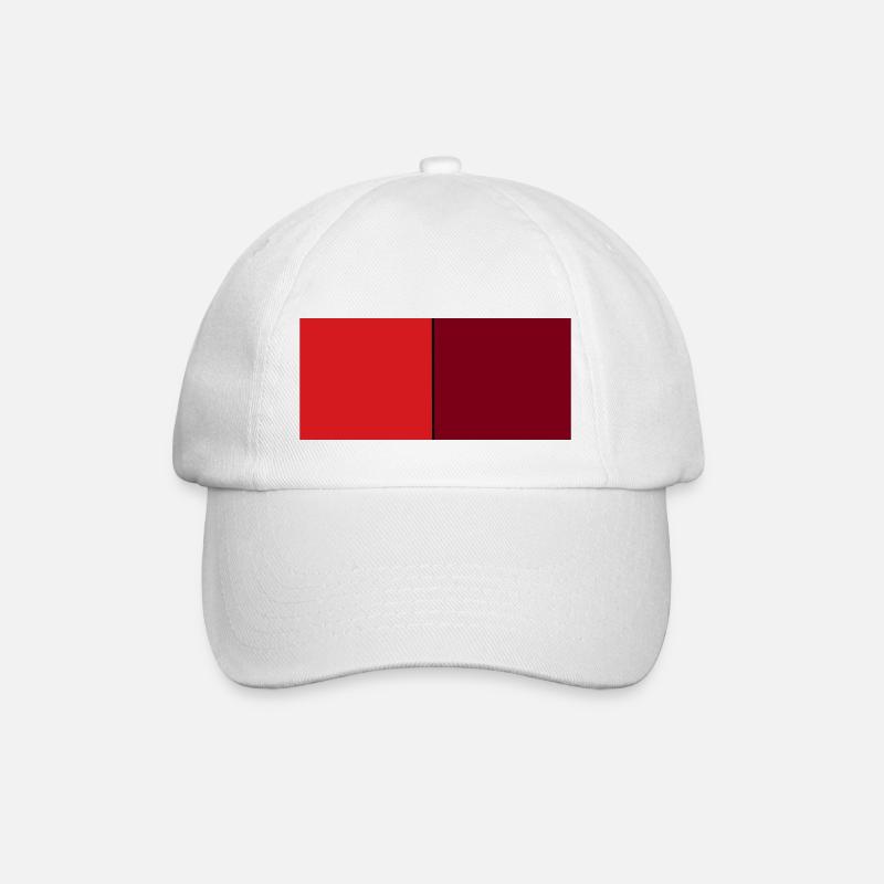 red red - Baseball Cap - white/white