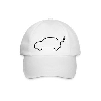 Electric car electric vehicles E-car e-mobility - Baseball Cap - white/white - Front