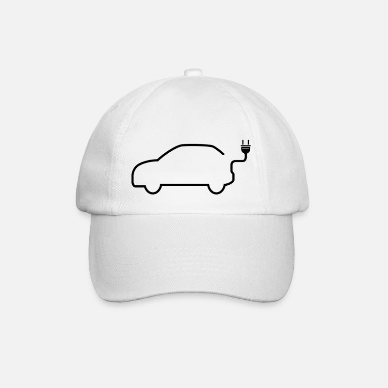 Elektroauto Elektrofahrzeuge E-Auto E-Mobilität - Baseballkappe - Weiß/Weiß